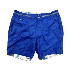 Robert Graham Swimsuit Shorts Adult Size 34 Board Lined Trunks Classic Fit Blue